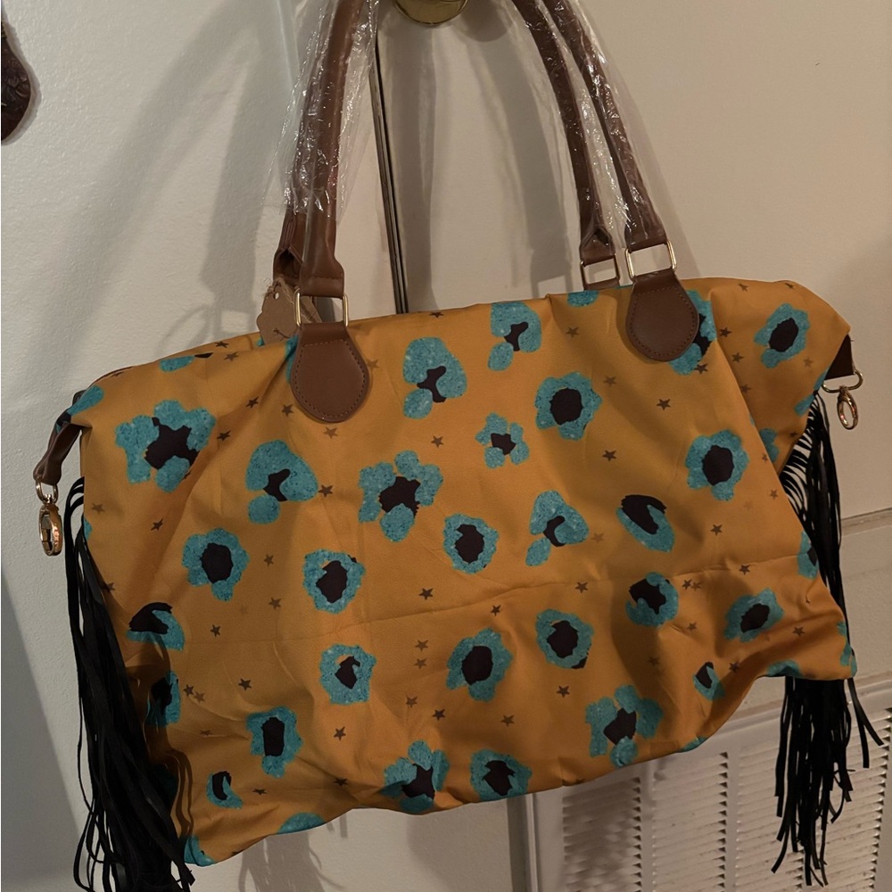 Stylish Yellow and Blue Women's Bag